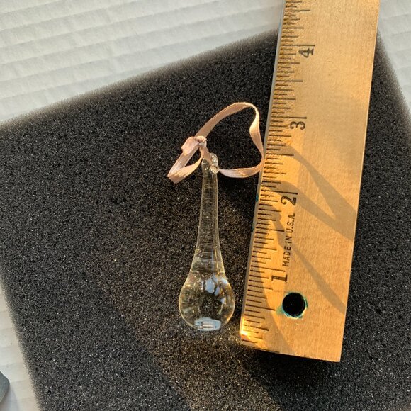 Restoration Hardware 10 hand-blown icicle drop mini Christmas ornaments - Picture 6 of 8